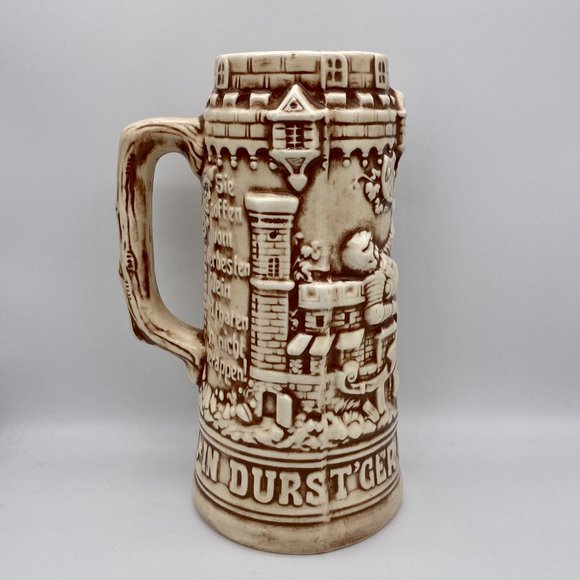 HOLLAND MOLD Vintage Beer Stein - IN DURST'GER MIT, ALL SORGEN QUITT - Picture 1 of 6